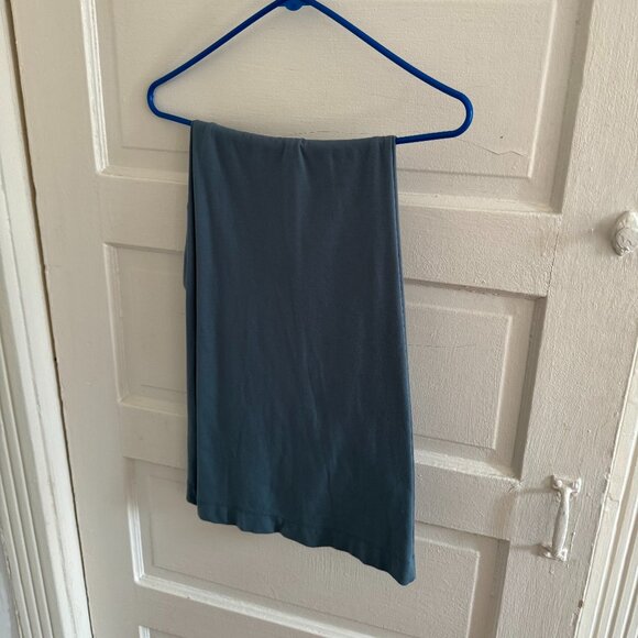 Riley Rader Ponte Knit Wide Leg Pant, sea blue, size 2 - Picture 3 of 4